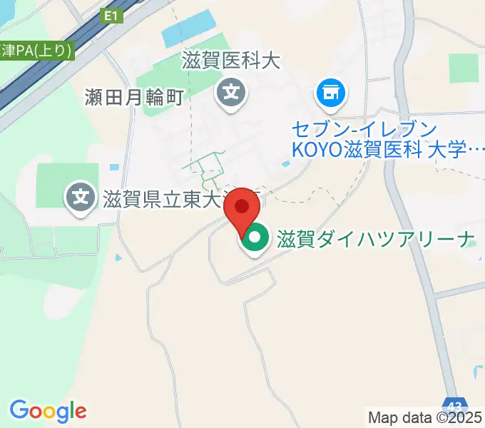 滋賀ダイハツアリーナの地図