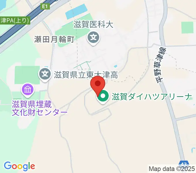滋賀ダイハツアリーナの地図
