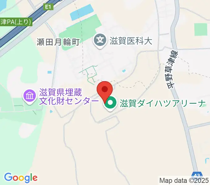 滋賀ダイハツアリーナの地図