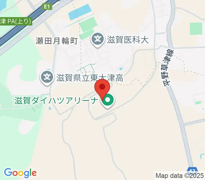 滋賀ダイハツアリーナの地図