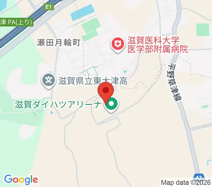 滋賀ダイハツアリーナの地図