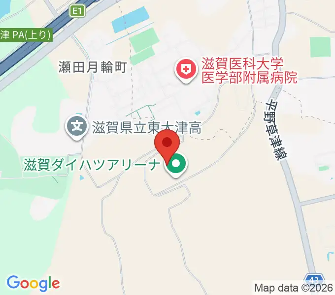 滋賀ダイハツアリーナの地図