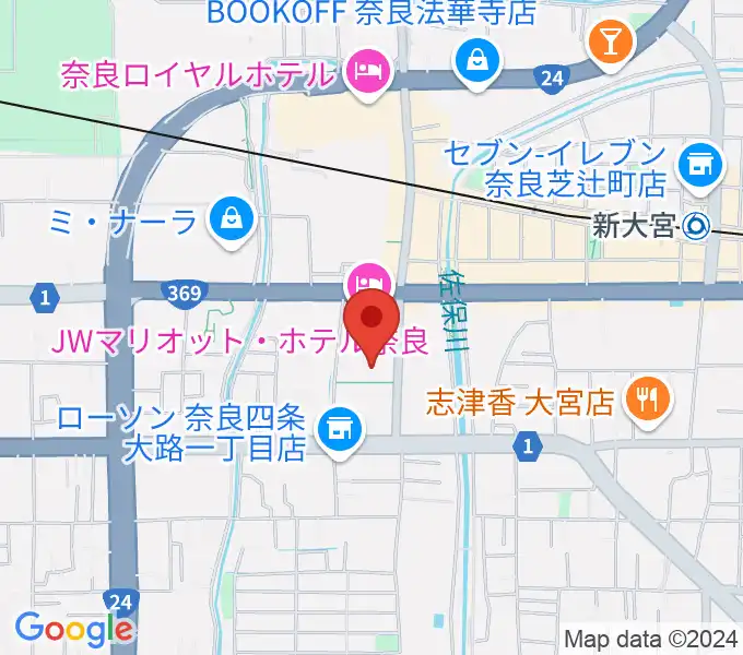 奈良県コンベンションセンターの地図