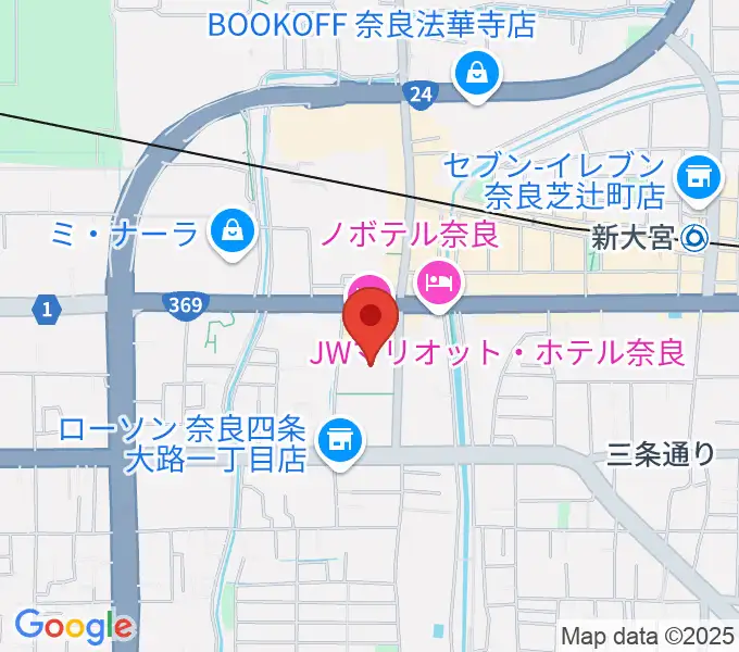 奈良県コンベンションセンターの地図