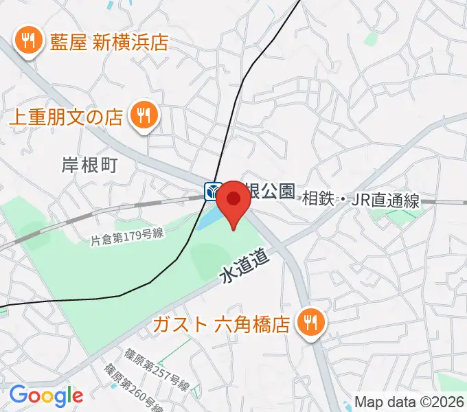 シンコースポーツ神奈川県立武道館の地図