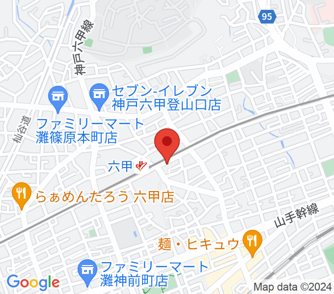 スタジオハイダウェイ阪急六甲店の場所