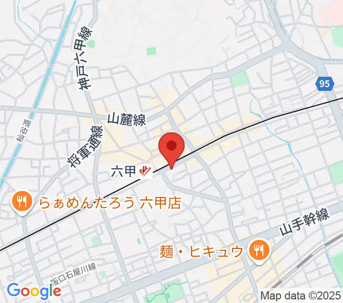 スタジオハイダウェイ阪急六甲店の地図