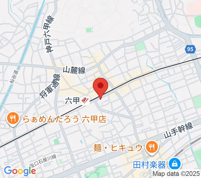 スタジオハイダウェイ阪急六甲店の地図