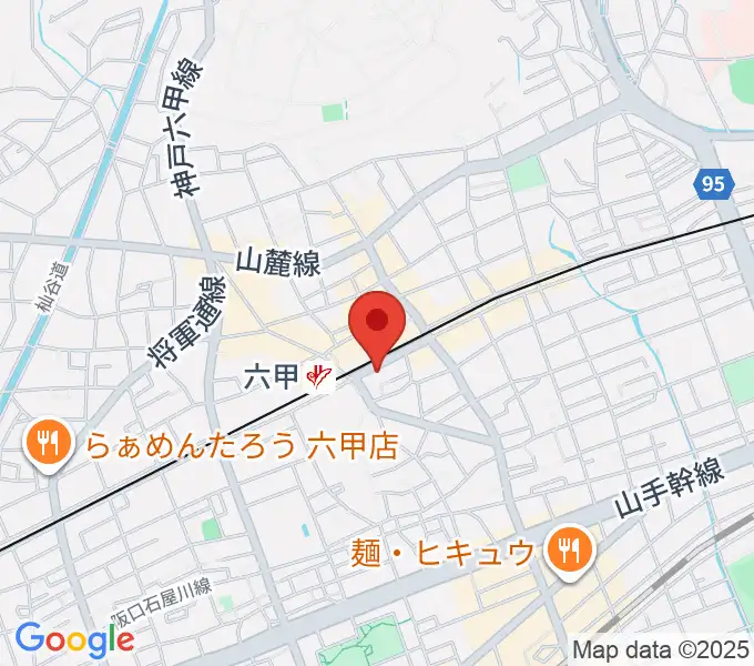 スタジオハイダウェイ阪急六甲店の地図