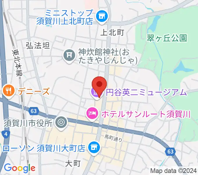 須賀川市民交流センターtetteの地図