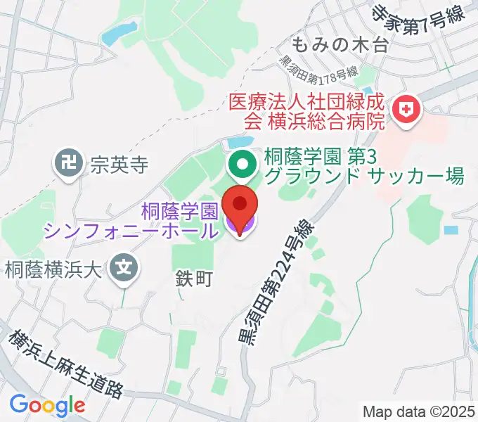 桐蔭学園シンフォニーホールの地図