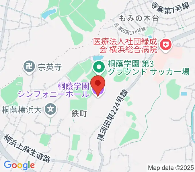 桐蔭学園シンフォニーホールの地図