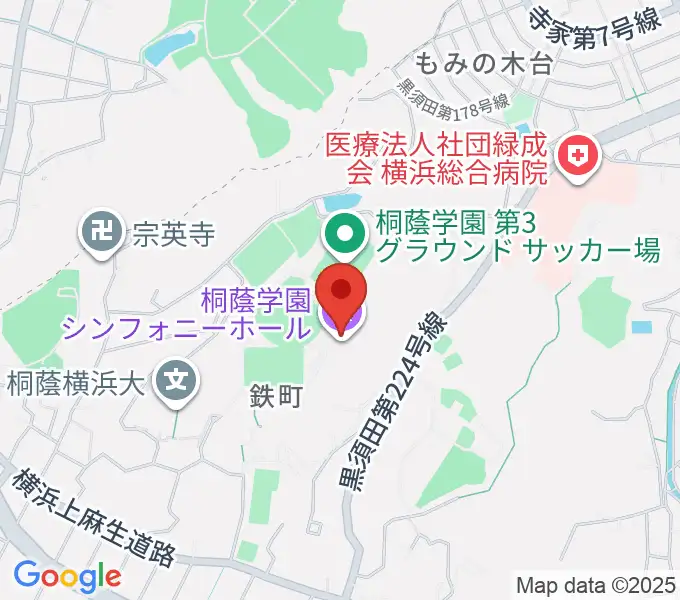桐蔭学園シンフォニーホールの地図