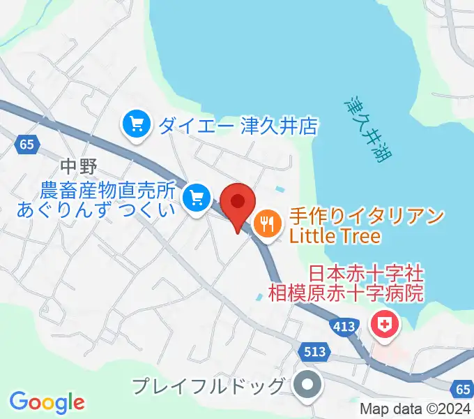 津久井中央公民館の地図