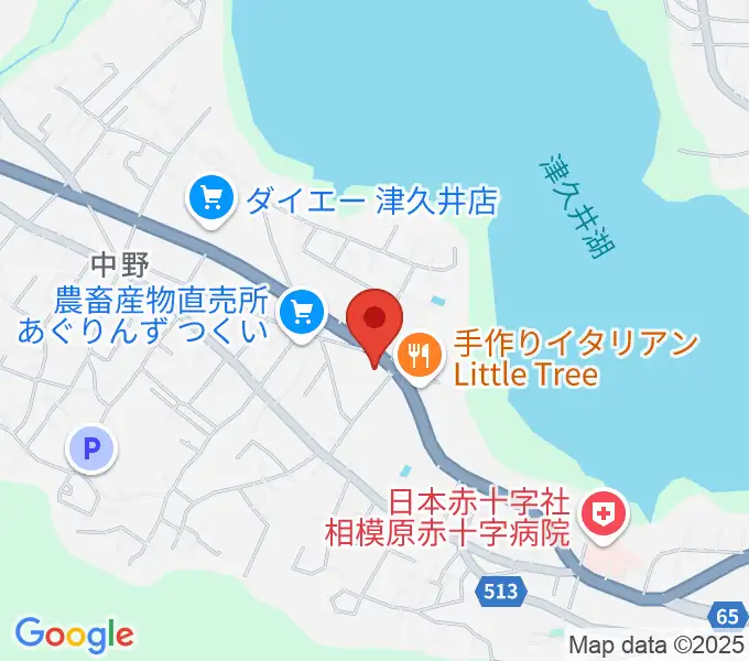 津久井中央公民館の地図