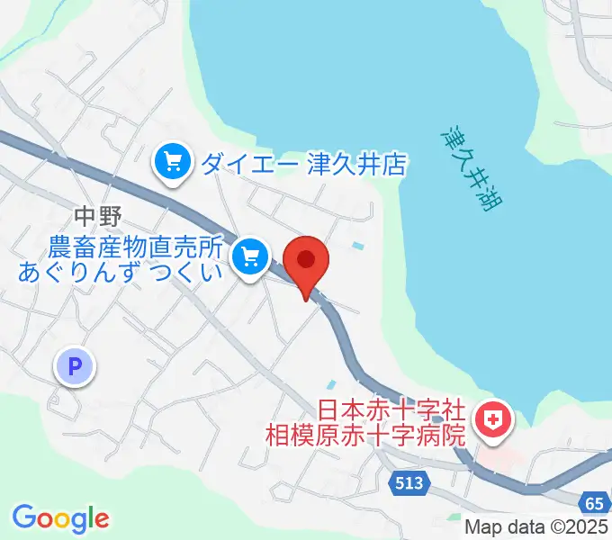 津久井中央公民館の地図