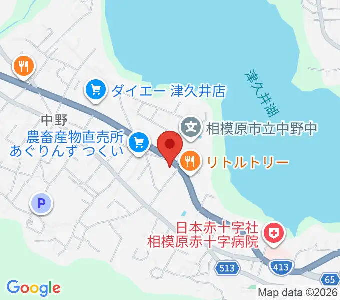 津久井中央公民館の地図