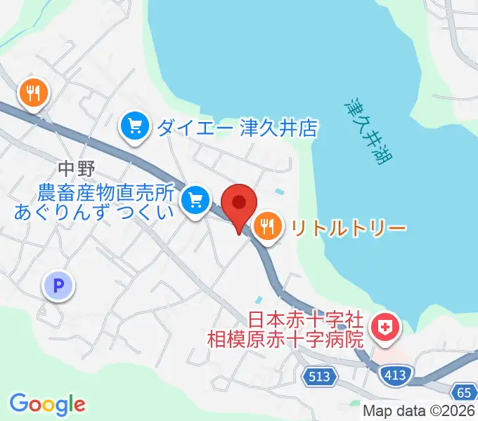 津久井中央公民館の地図