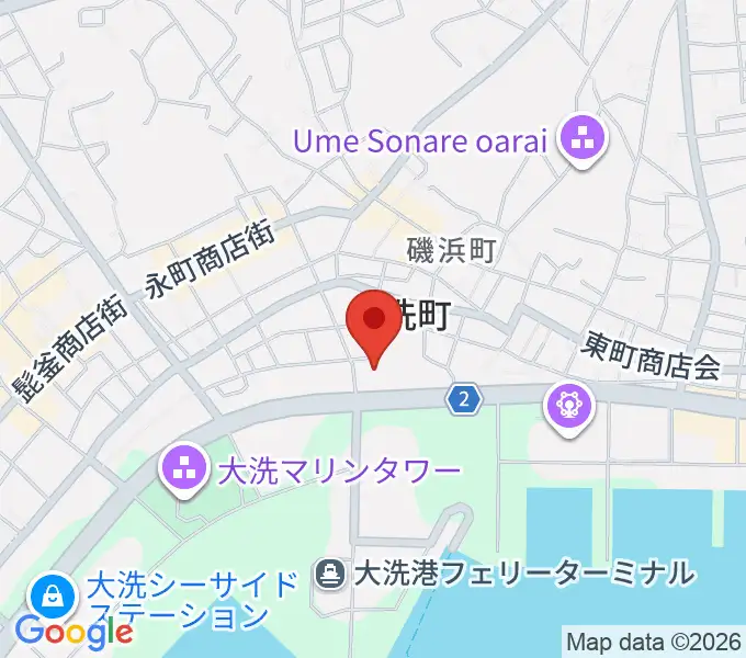 トヨペットスマイルホール大洗の地図