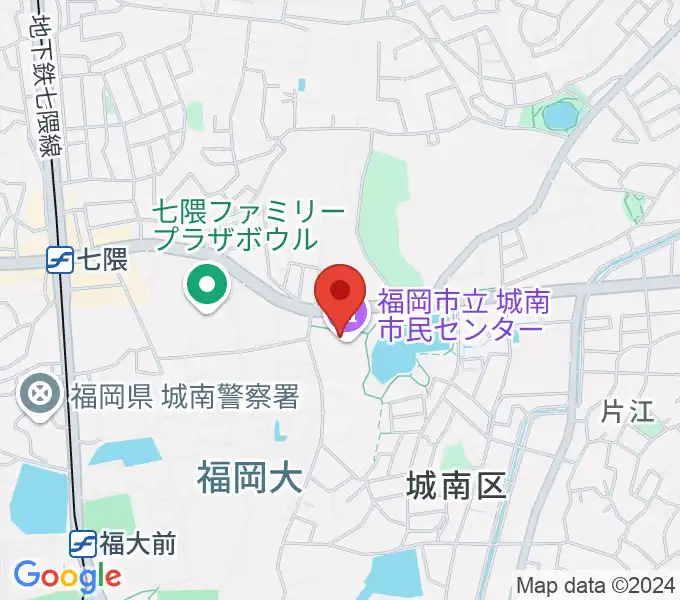 福岡市城南区城南市民センターの地図