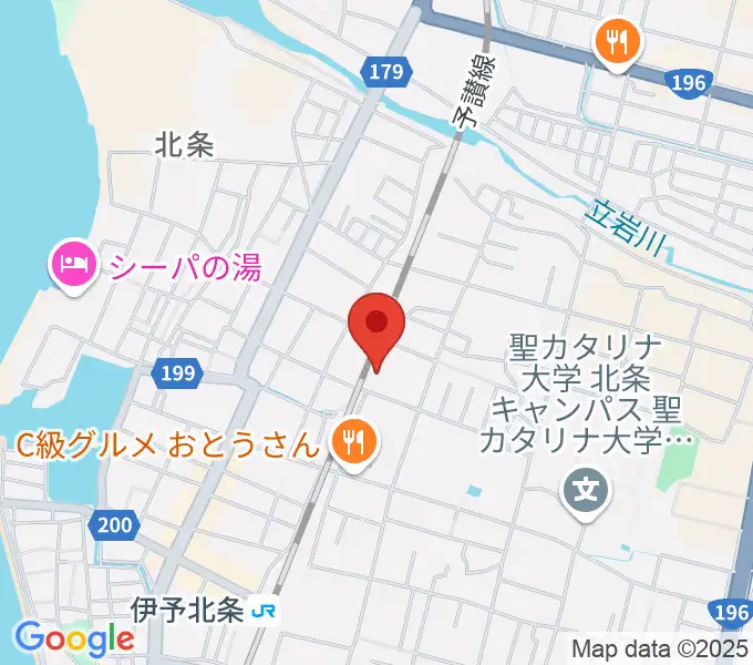 松山市北条市民会館の地図