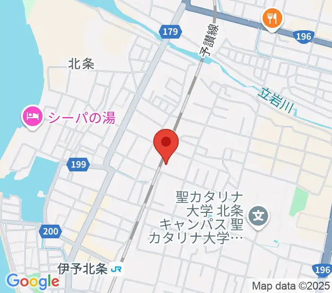 松山市北条市民会館の地図