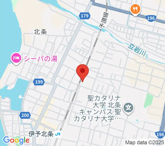 松山市北条市民会館の地図