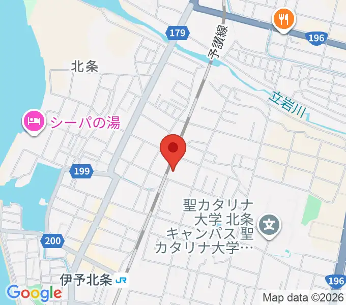 松山市北条市民会館の地図