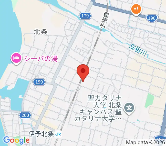 松山市北条市民会館の地図