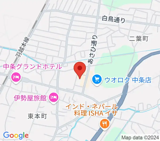 胎内市産業文化会館の地図