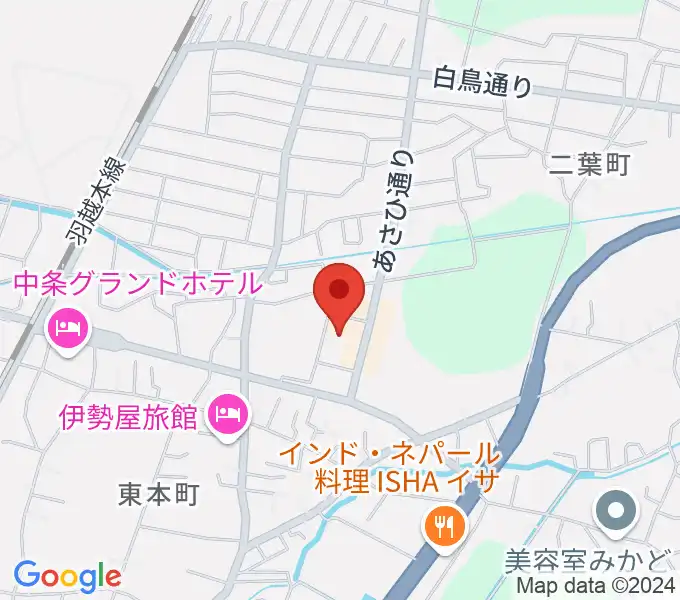 胎内市産業文化会館の地図