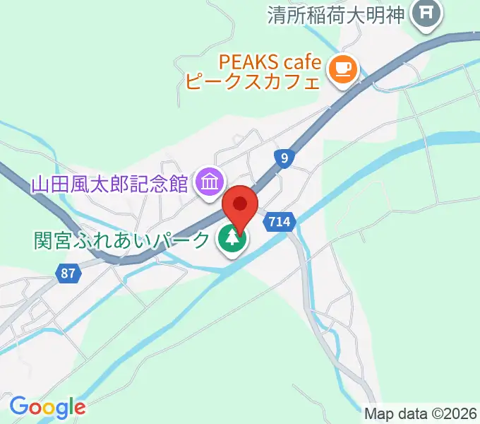 関宮公民館ノビアホールの地図