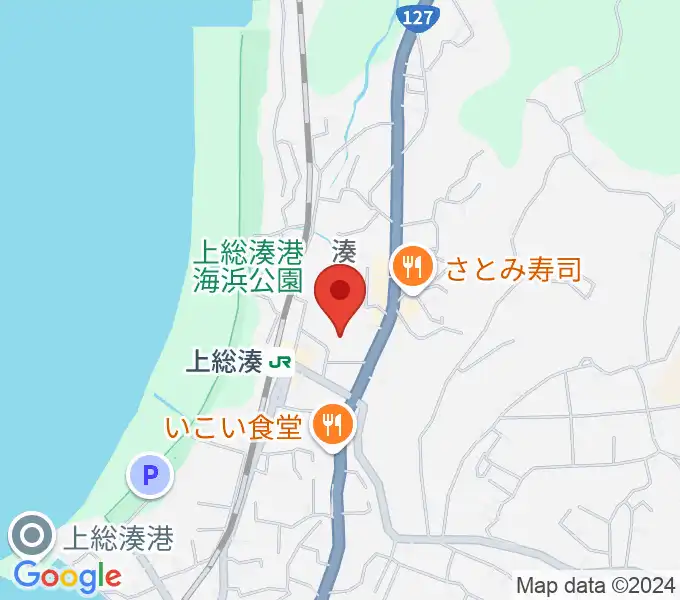 富津市民会館の地図