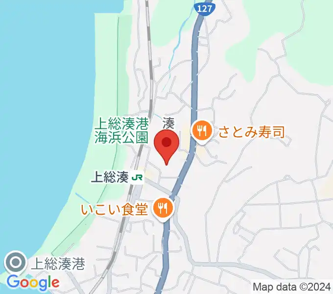 富津市民会館の地図