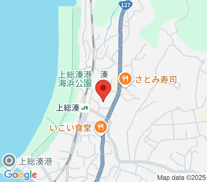 富津市民会館の地図
