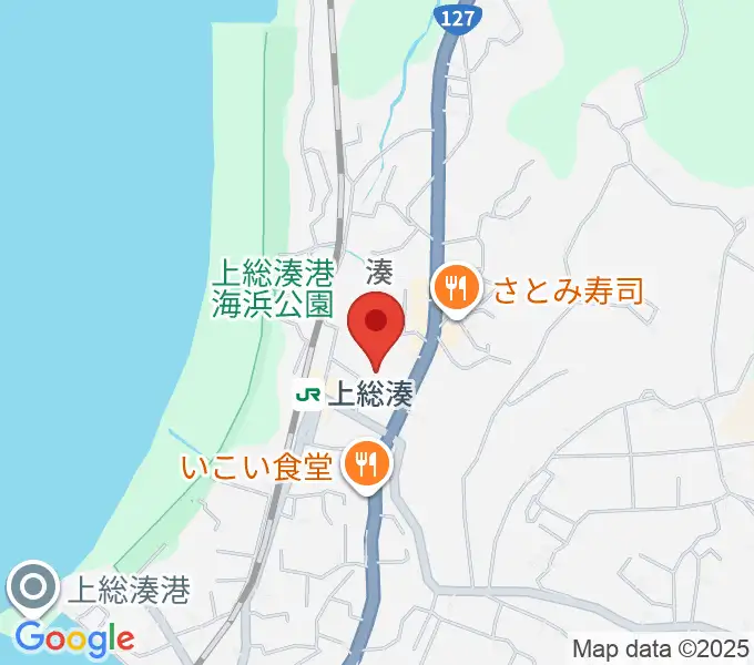 富津市民会館の地図