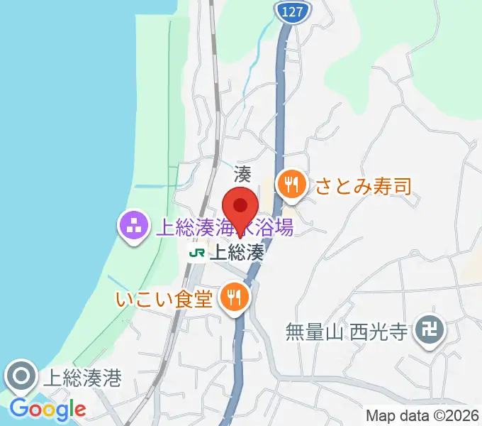 富津市民会館の地図