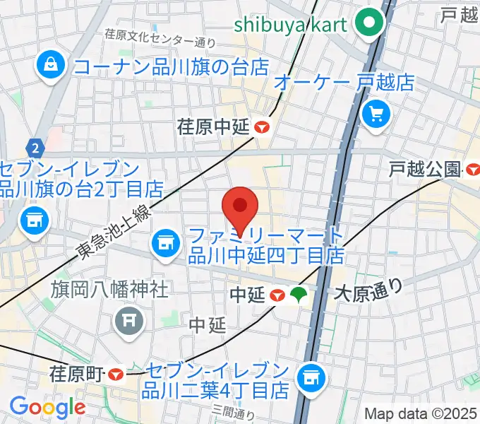 中延アイランドスタジオの地図