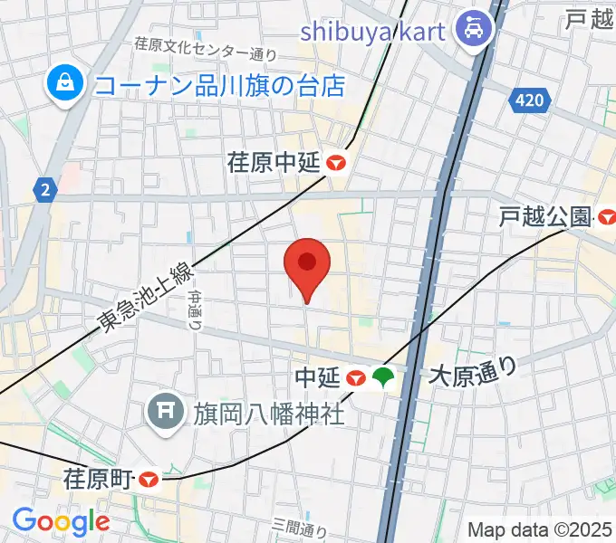 中延アイランドスタジオの地図