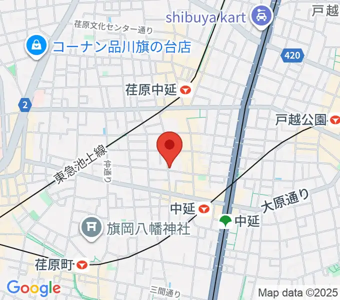 中延アイランドスタジオの地図