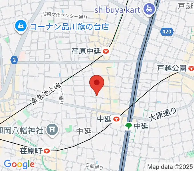 中延アイランドスタジオの地図