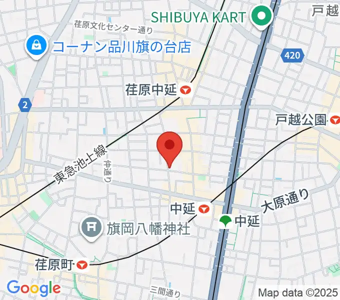 中延アイランドスタジオの地図