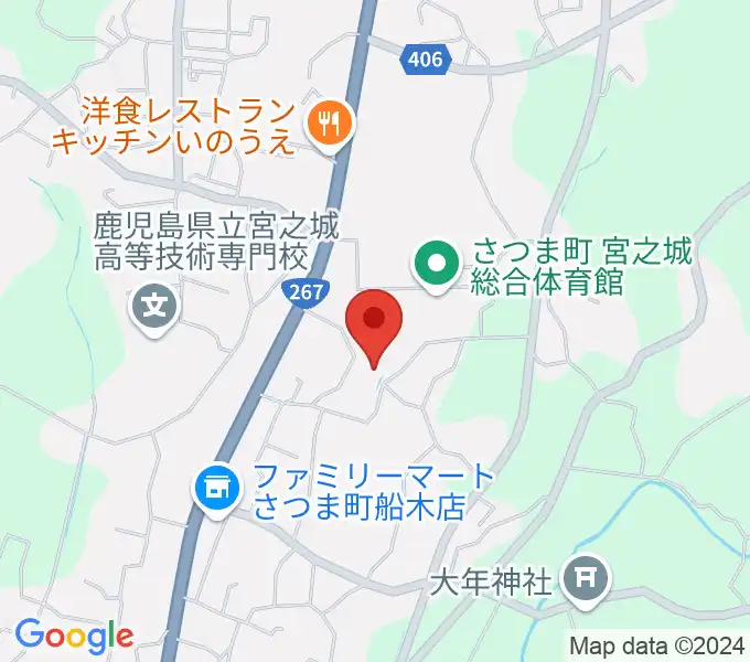 宮之城文化センターの地図