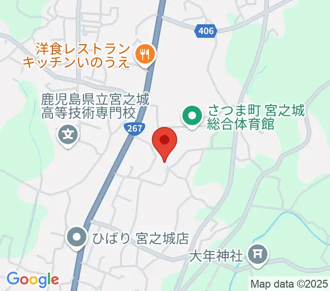 宮之城文化センターの地図