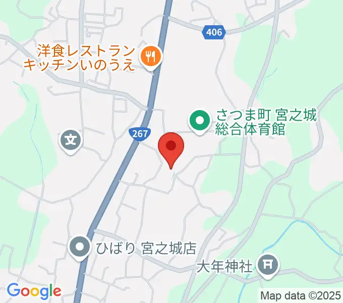 宮之城文化センターの地図