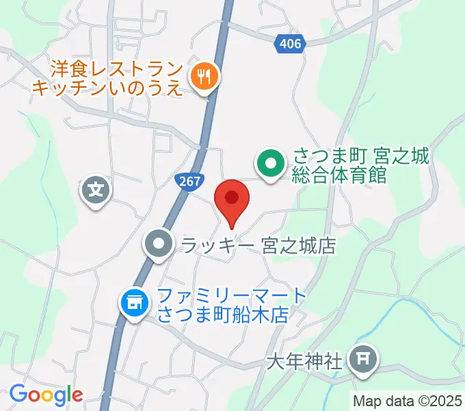 宮之城文化センターの地図