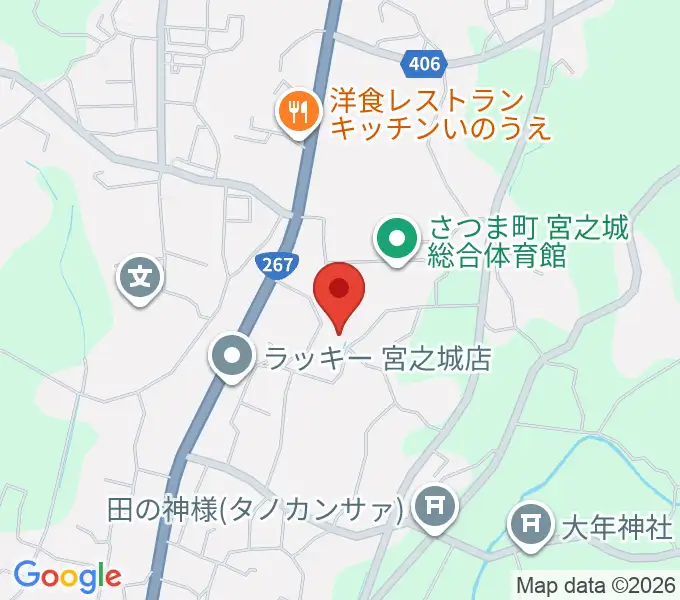 宮之城文化センターの地図