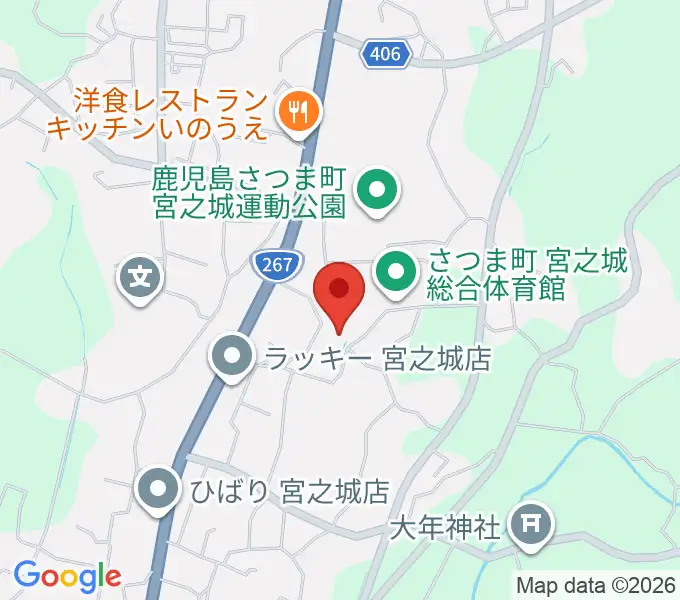 宮之城文化センターの地図