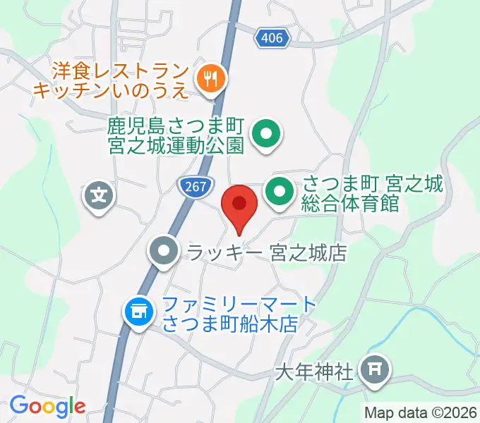 宮之城文化センターの地図