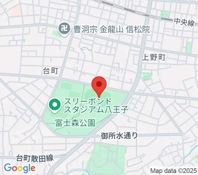 東京フットボールセンター八王子富士森競技場の地図